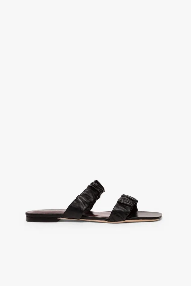 Women STAUD Sandals MAYA RUCHED SANDAL BLACK