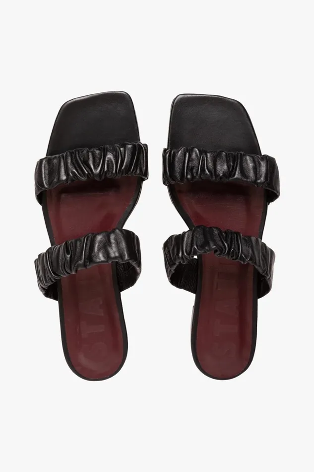 Women STAUD Sandals MAYA RUCHED SANDAL BLACK
