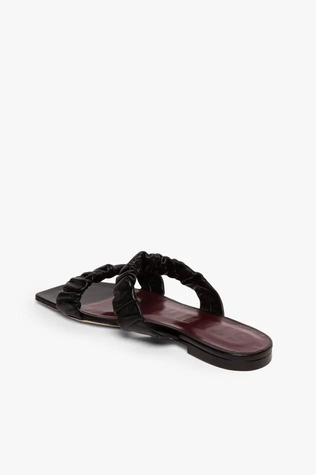 Women STAUD Sandals MAYA RUCHED SANDAL BLACK