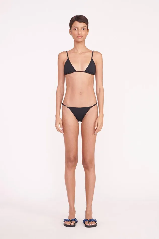 Women STAUD Swim SISLEY STRING BOTTOM BLACK