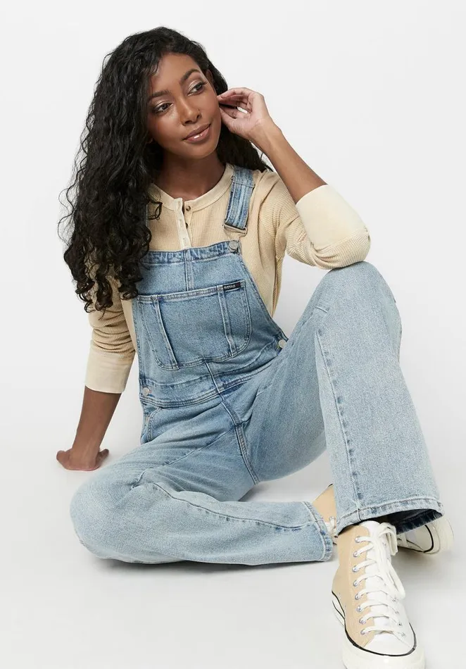 Women StraightLeg Hailey Overalls Indigo Buffalo David Bitton Dresses and Jumpsuits