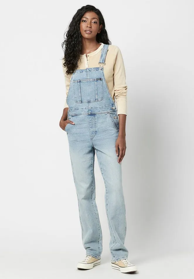 Women StraightLeg Hailey Overalls Indigo Buffalo David Bitton Dresses and Jumpsuits