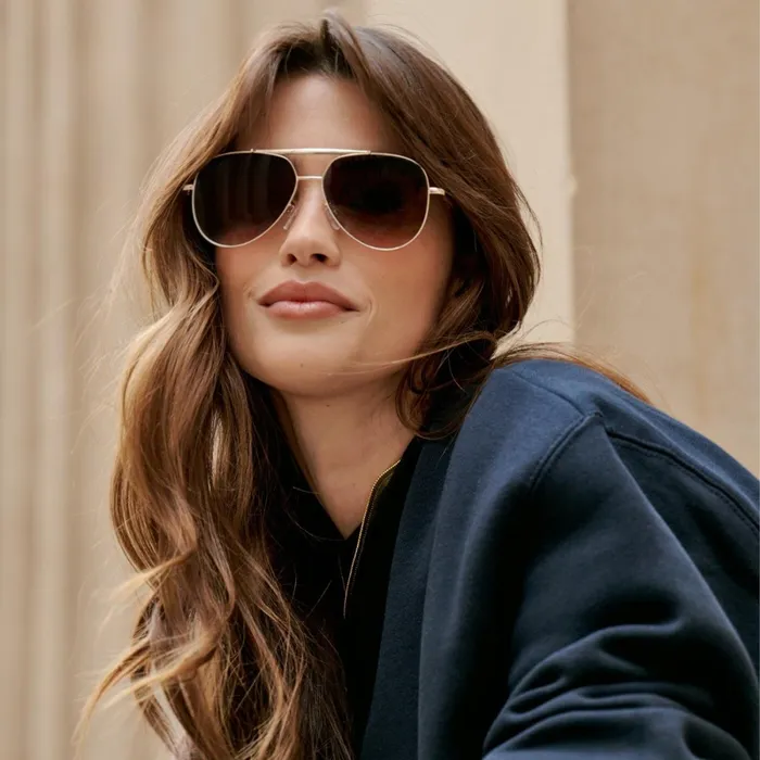 Women Sunglasses and Cases Katie Loxton Bali Sunglasses 8211 Gold Metal