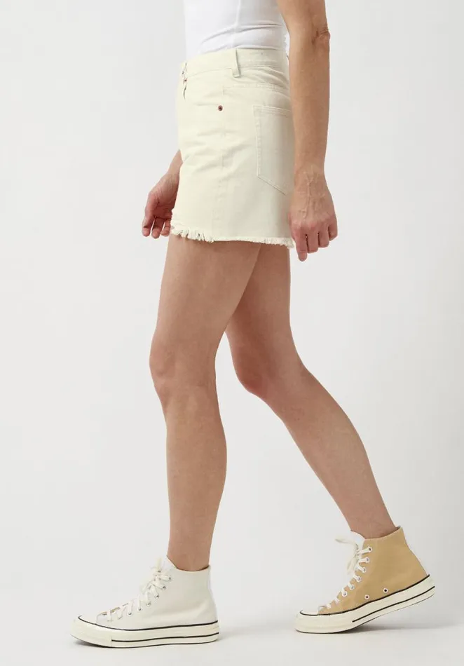 Women Super High Rise Joanna Frayed Shorts Black Buffalo David Bitton Shorts and Skirts