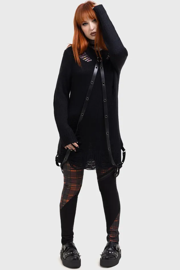Women Sweaters Killstar Lunar Grit Sweater