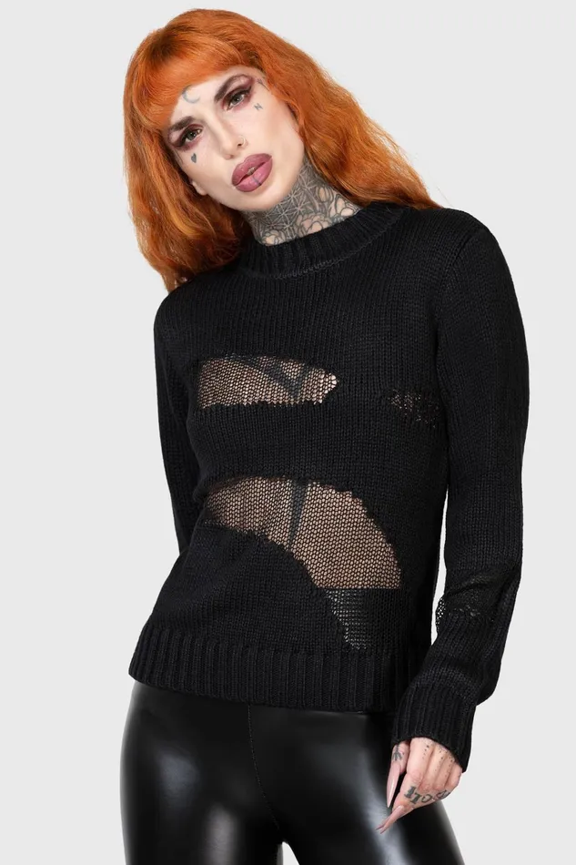 Women Sweaters Killstar Torn Apart Sweater