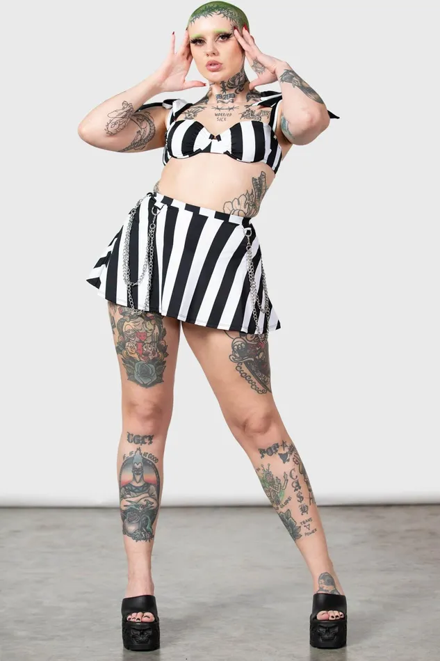 Women Swim Killstar Pantha039s Prowl Swim Skirt