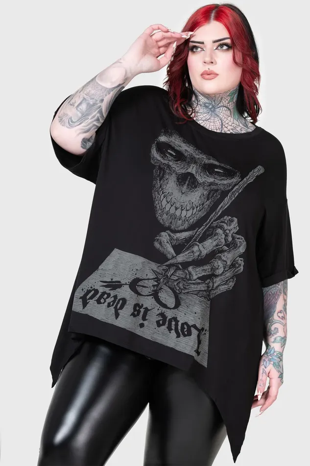 Women TShirts and Vests Killstar Love Is Dead TShirt