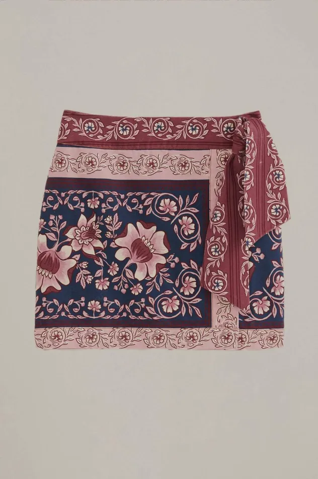 Women Teal Ainika Charm Overlapped Skirt Ainika Charm Teal FARM Rio Skirts