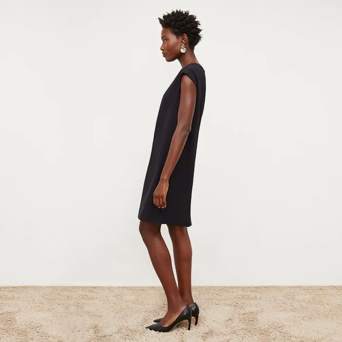Women The Maaza Travel Dress 8211 OrigamiTech Black Suiting M M LaFleur