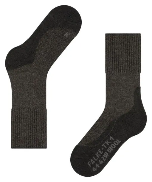 Women TK1 Adventure Wool Women Trekking Socks Smog FALKE Hiking Socks