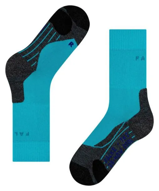 Women TK2 Explore Cool Women Trekking Socks Peacock Blue FALKE Hiking Socks