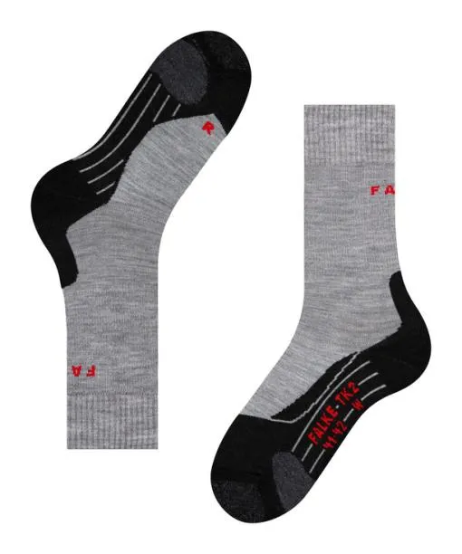 Women TK2 Explore Women Trekking Socks Light Grey FALKE Hiking Socks