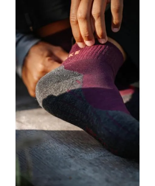 Women TK5 Wander Wool Short Women Trekking Short Sock Dark Mauve FALKE Hiking Socks