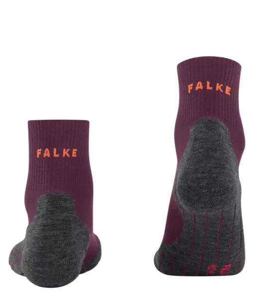 Women TK5 Wander Wool Short Women Trekking Short Sock Dark Mauve FALKE Hiking Socks