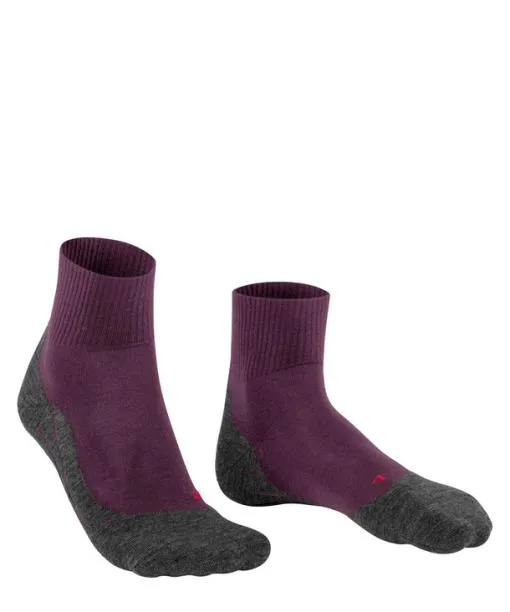 Women TK5 Wander Wool Short Women Trekking Short Sock Dark Mauve FALKE Hiking Socks