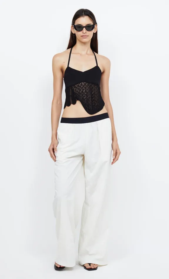 Women Tops Bec Bridge BREEZE HALTER CROP TOP Black