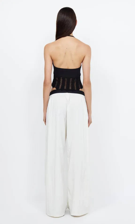 Women Tops Bec Bridge BREEZE HALTER CROP TOP Black