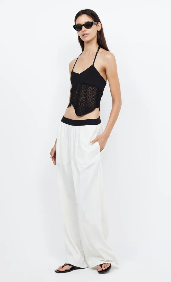 Women Tops Bec Bridge BREEZE HALTER CROP TOP Black