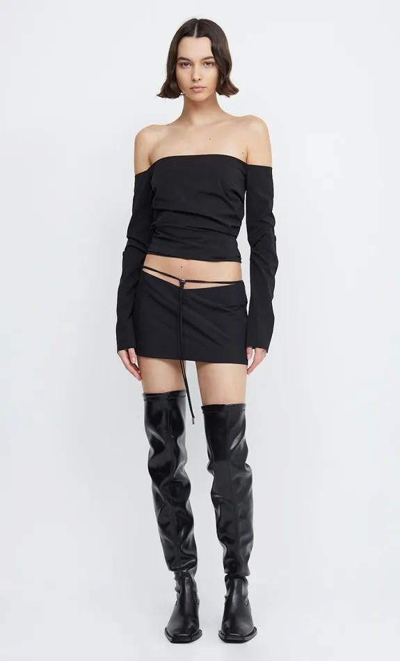 Women Tops Bec Bridge ZELIE OFF SHOULDER TOP Black