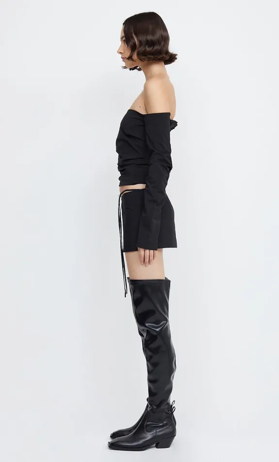 Women Tops Bec Bridge ZELIE OFF SHOULDER TOP Black