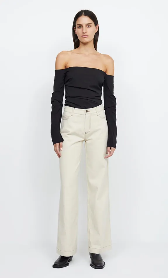 Women Tops Bec Bridge ZELIE OFF SHOULDER TOP Black