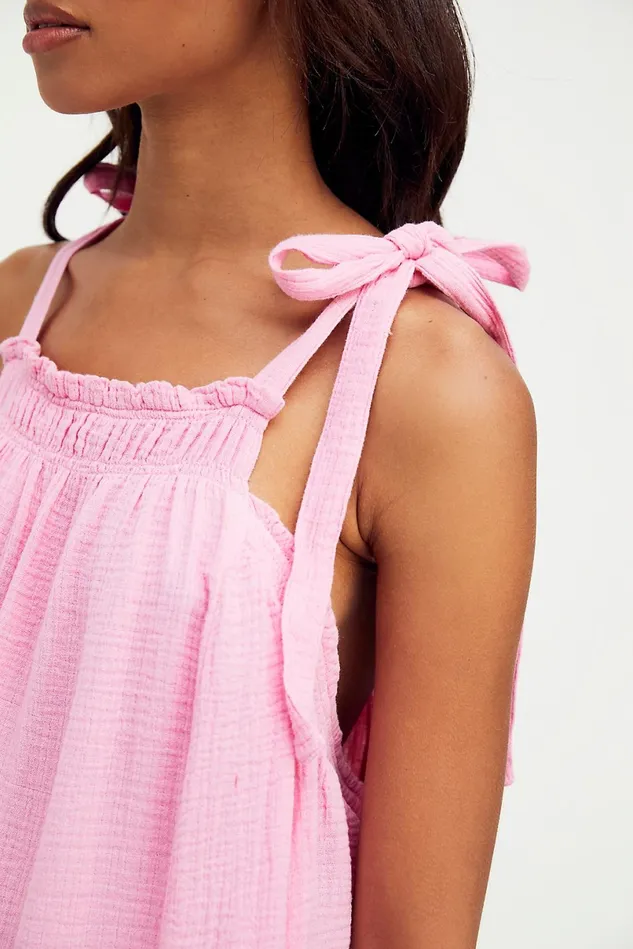 Women Tops Free People Fleur Washed Tunic Sachet Pink