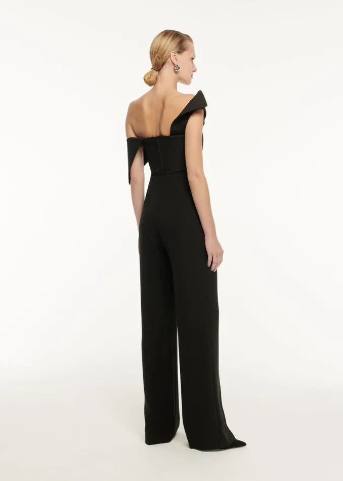 Women Tops Roland Mouret Asymmetric Drape Wool Silk Top