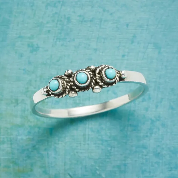 Women Touches Of Turquoise Ring Sundance Catalog Rings