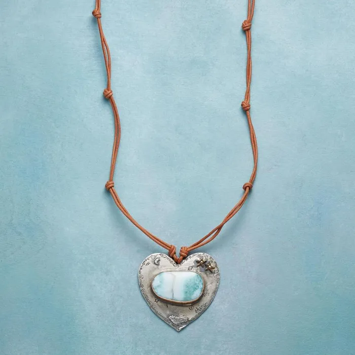 Women Tranquil Heart Necklace Sundance Catalog Necklaces