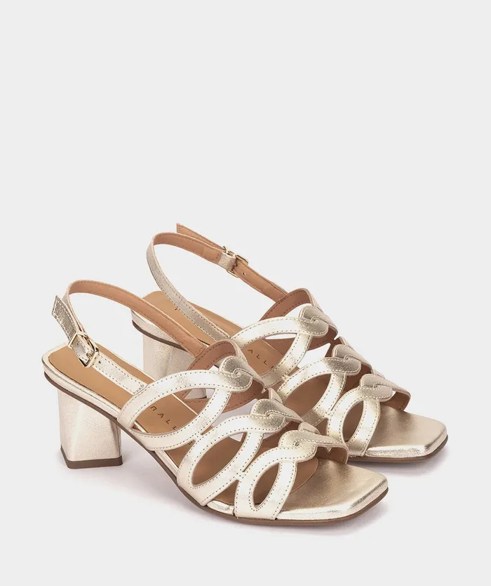 Women Trento Metallic 8211 Heeled Sandals Pedro Miralles
