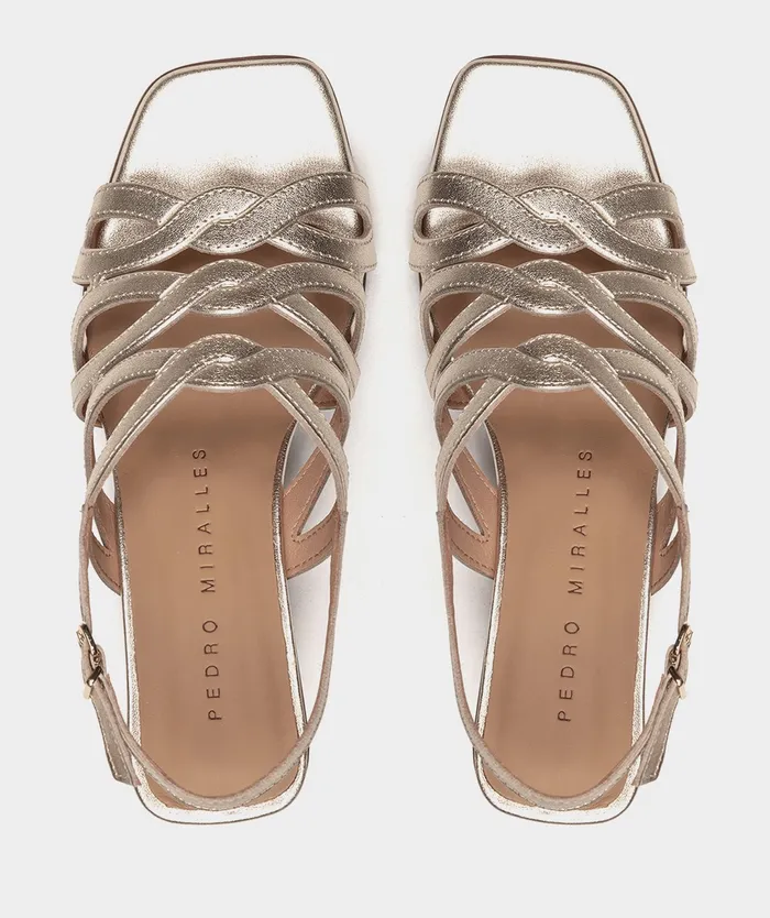 Women Trento Metallic 8211 Heeled Sandals Pedro Miralles