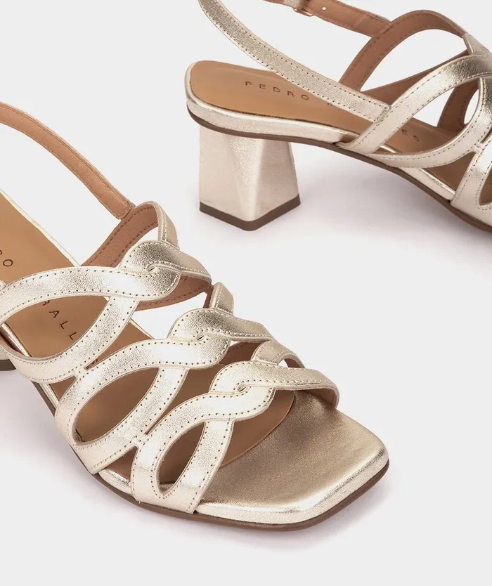 Women Trento Metallic 8211 Heeled Sandals Pedro Miralles