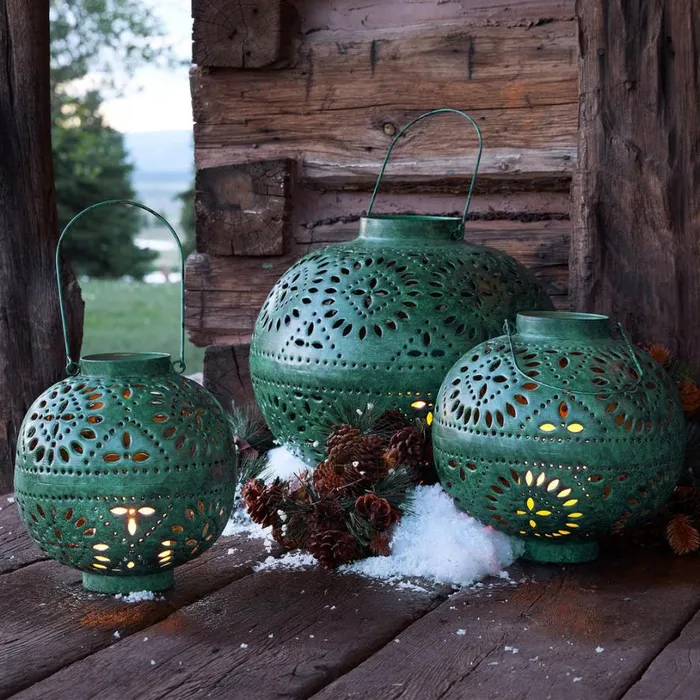 Women Twilight Shadows Lantern Sundance Catalog Decor