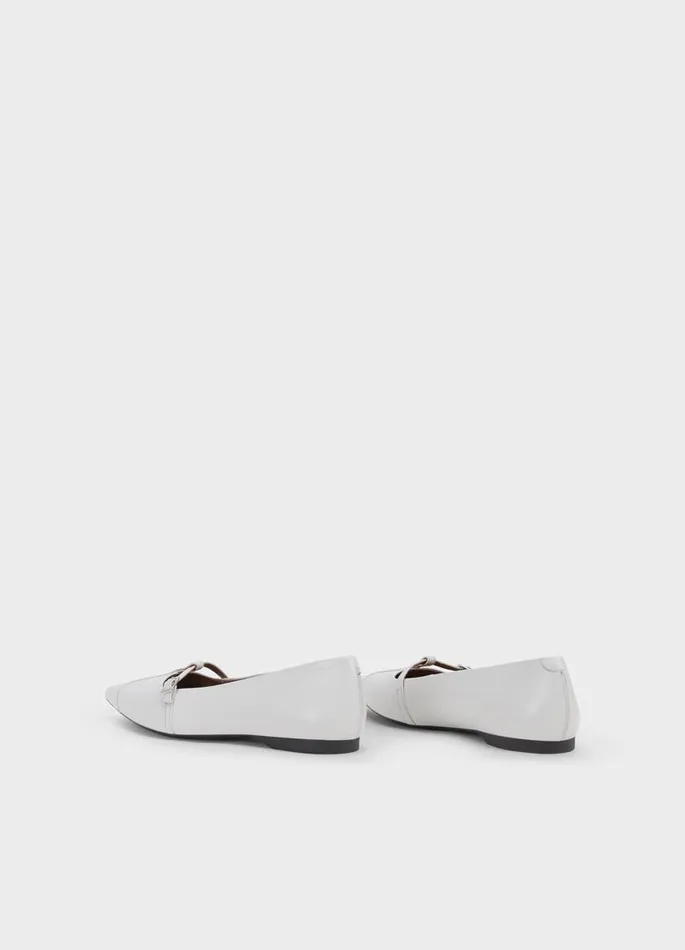 Women Vagabond Ballet Flats HERMINE SHOES White Leather
