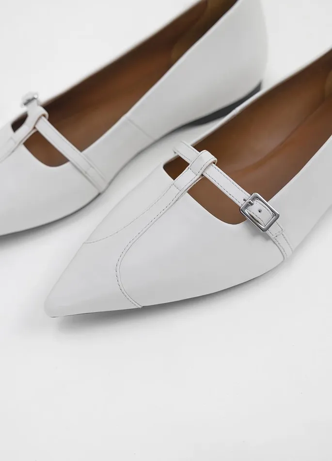 Women Vagabond Ballet Flats HERMINE SHOES White Leather