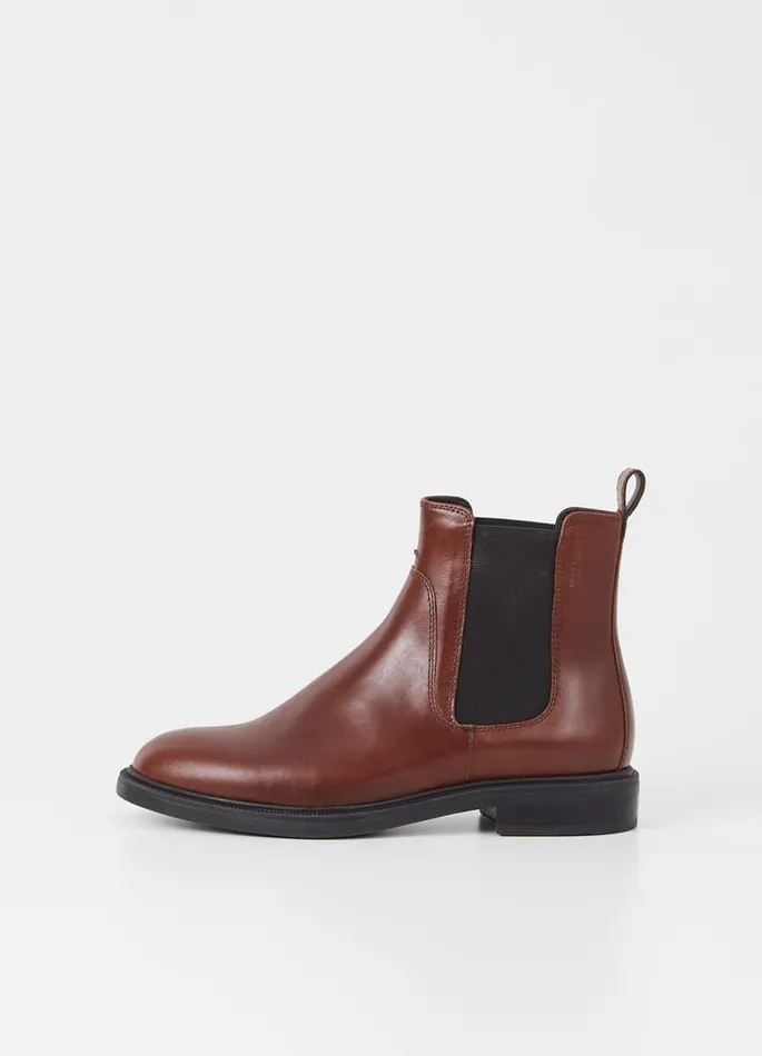 Women Vagabond Boots AMINA BOOTS Brown Leather