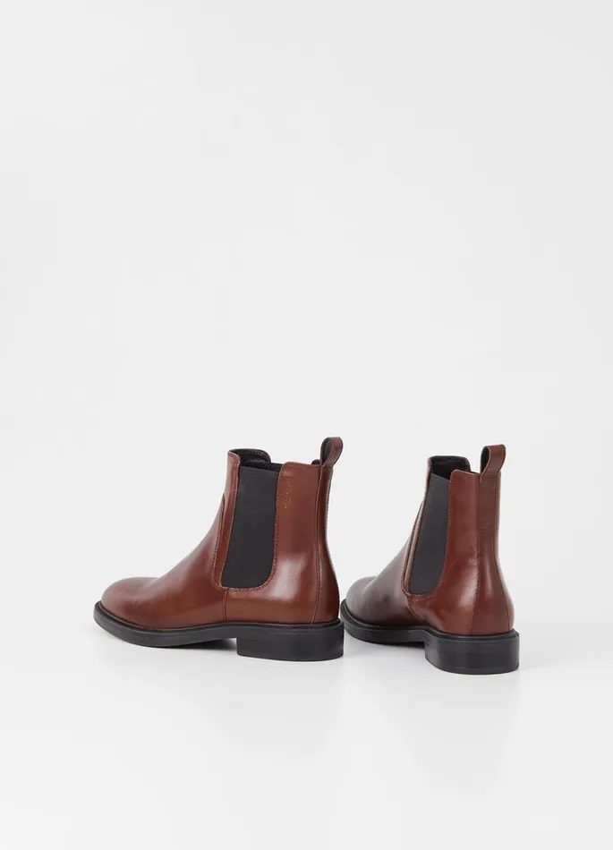Women Vagabond Boots AMINA BOOTS Brown Leather