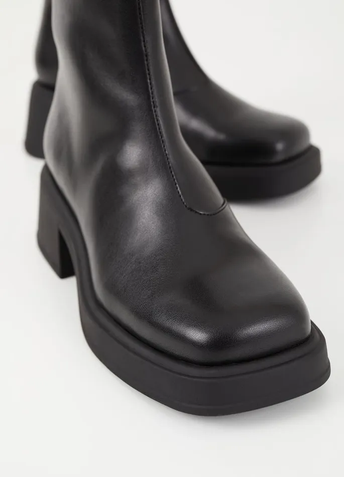 Women Vagabond Boots DORAH BOOTS Black Leather Imitation