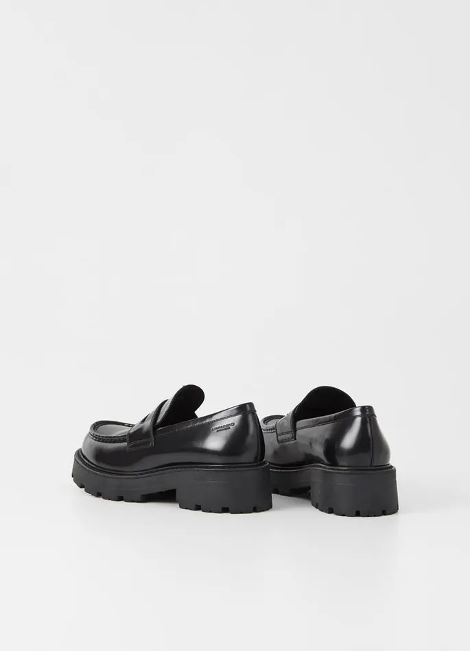 Women Vagabond Loafers COSMO 20 LOAFER Black Polished Leather