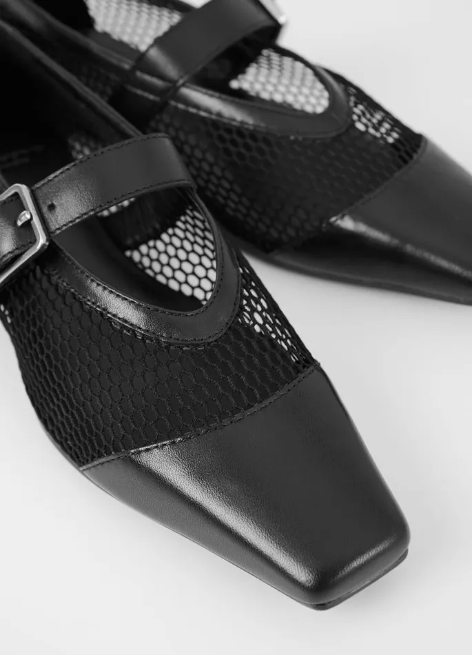 Women Vagabond Mary Janes WIOLETTA SHOES Black Leathermesh