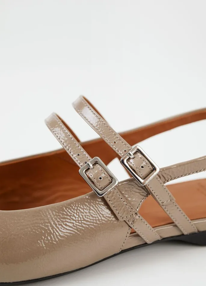 Women Vagabond Slingbacks HERMINE SHOES Light Brown Patent Leather