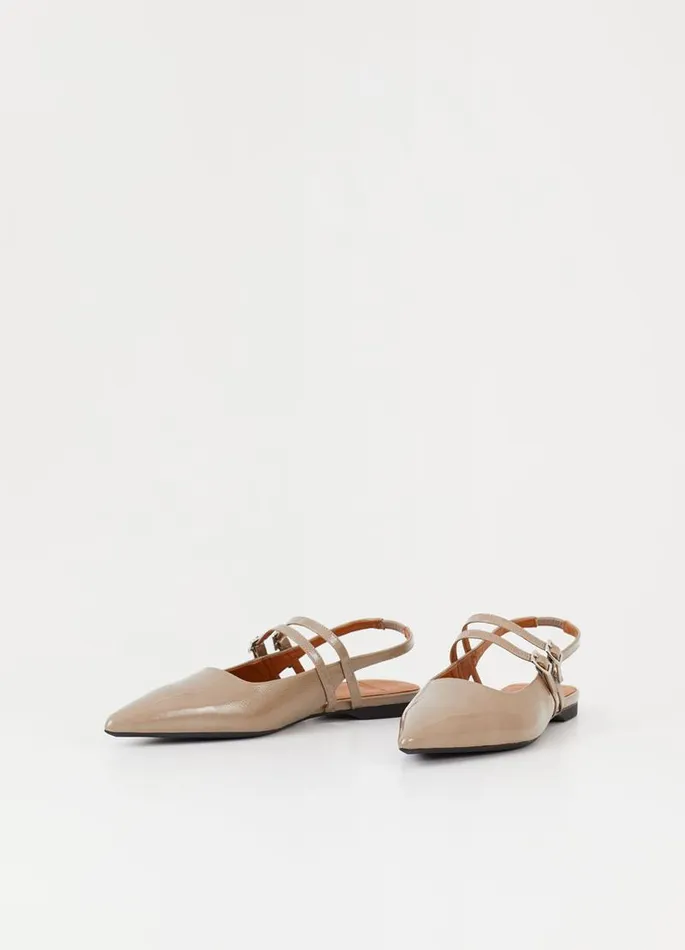 Women Vagabond Slingbacks HERMINE SHOES Light Brown Patent Leather