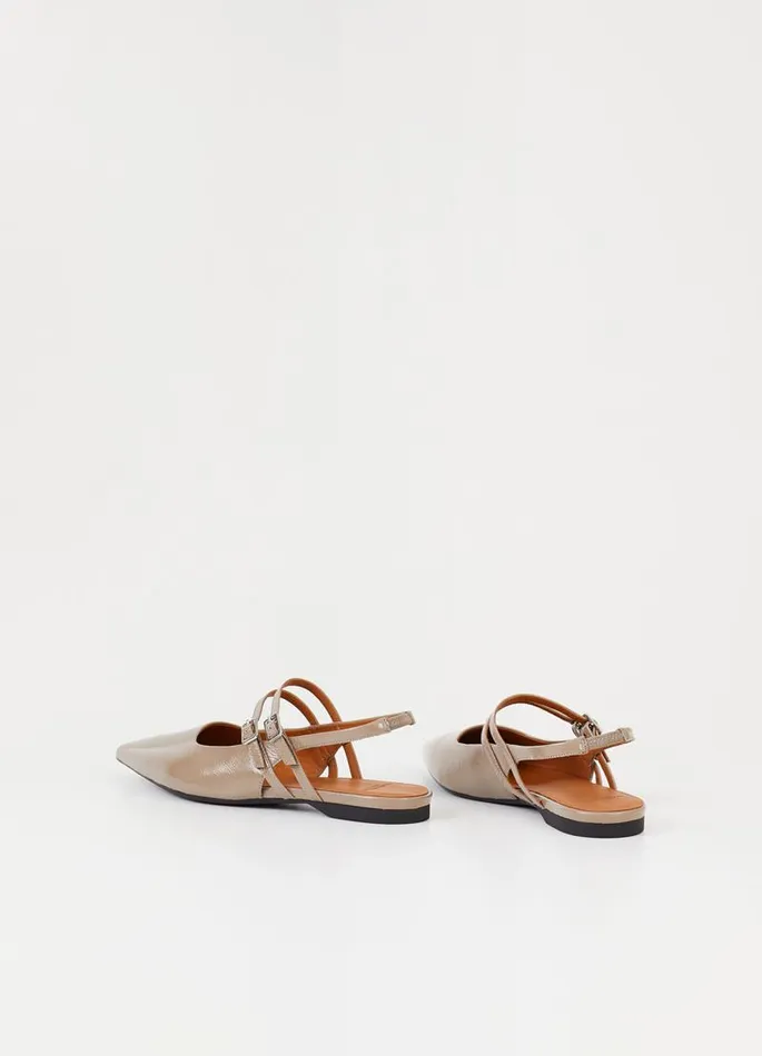 Women Vagabond Slingbacks HERMINE SHOES Light Brown Patent Leather