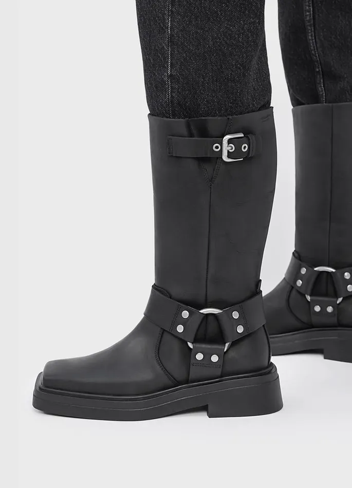 Women Vagabond Tall Boots EYRA TALL BOOTS Black Oily Nubuck
