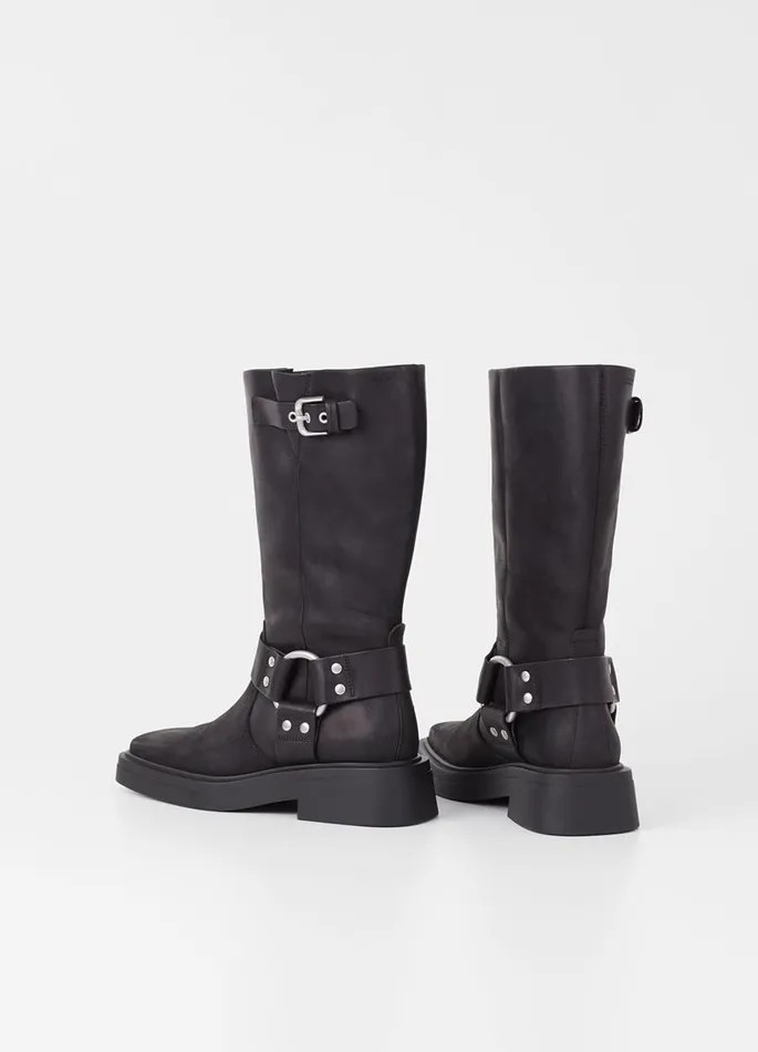Women Vagabond Tall Boots EYRA TALL BOOTS Black Oily Nubuck