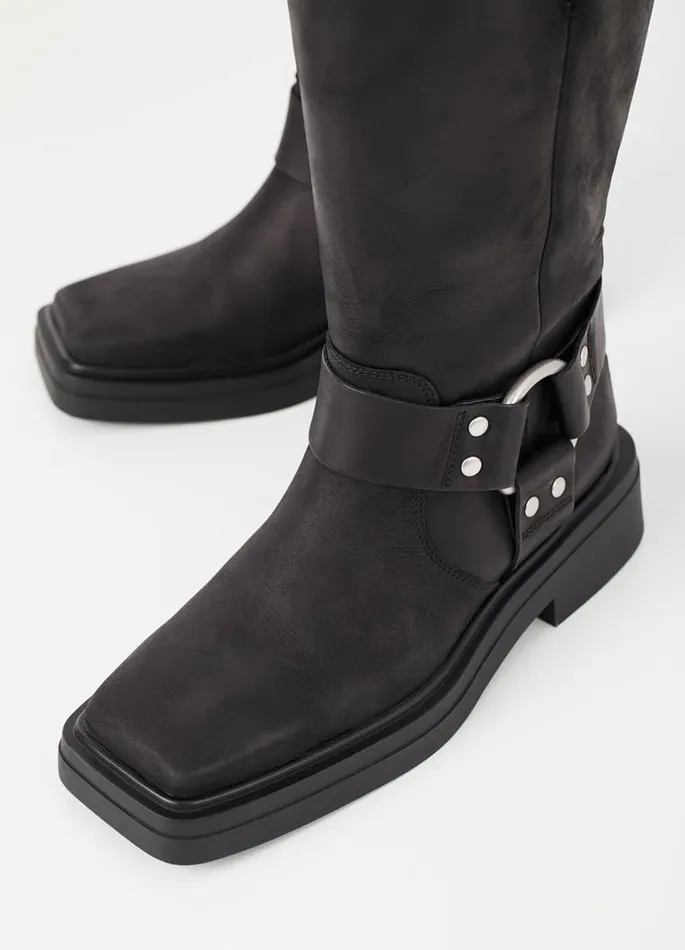 Women Vagabond Tall Boots EYRA TALL BOOTS Black Oily Nubuck