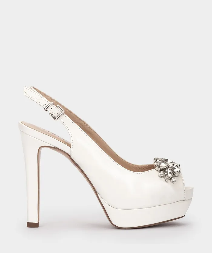 Women Venecia White 8211 Heeled Sandals Pedro Miralles