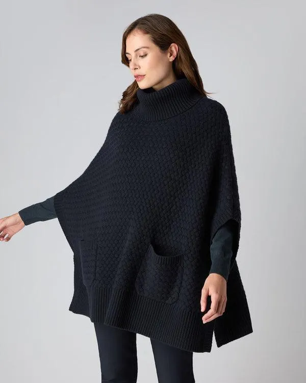 Women Women039s Basketweave Cashmere PonchoIn Navy Blue Navy Blue NPeal Capes and Ponchos Women Women039s Basketweave Cashmere PonchoIn Navy Blue Navy Blue NPeal Capes and Ponchos