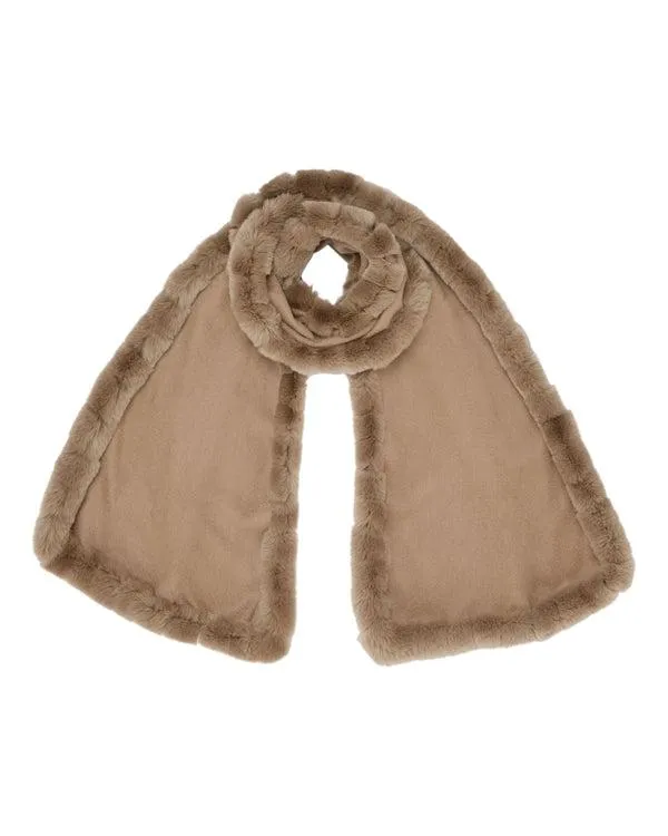Women Women039s Cashmere Scarf With Fur TrimIn Dark Tan Brown Dark Tan Brown NPeal Cashmere Scarves Women Women039s Cashmere Scarf With Fur TrimIn Dark Tan Brown Dark Tan Brown NPeal Cashmere Scarves